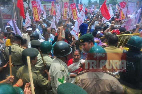 10 CPI-M activists injured in Jail-Bharo-Andolon at Agartala, attacks alleged across State